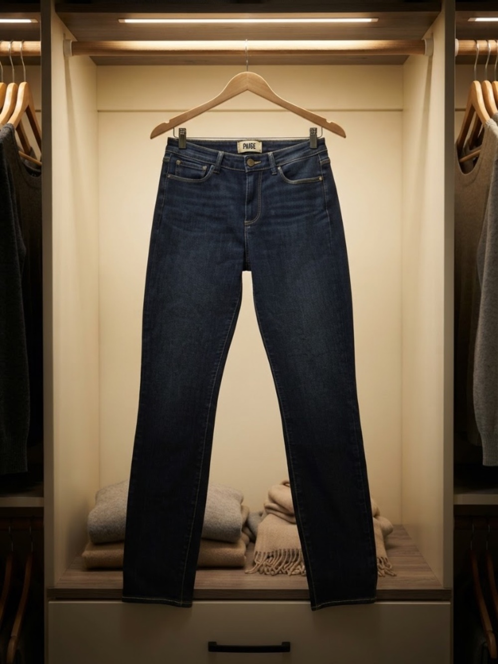 Paige Hoxton Ankle Jeans in Dark Wash Size 28